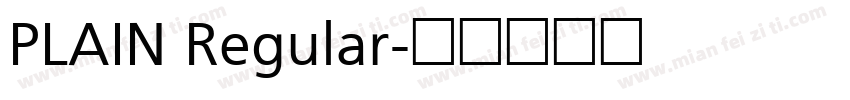PLAIN Regular字体转换
